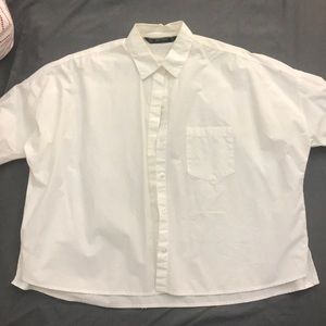 Zara white oversize shirt